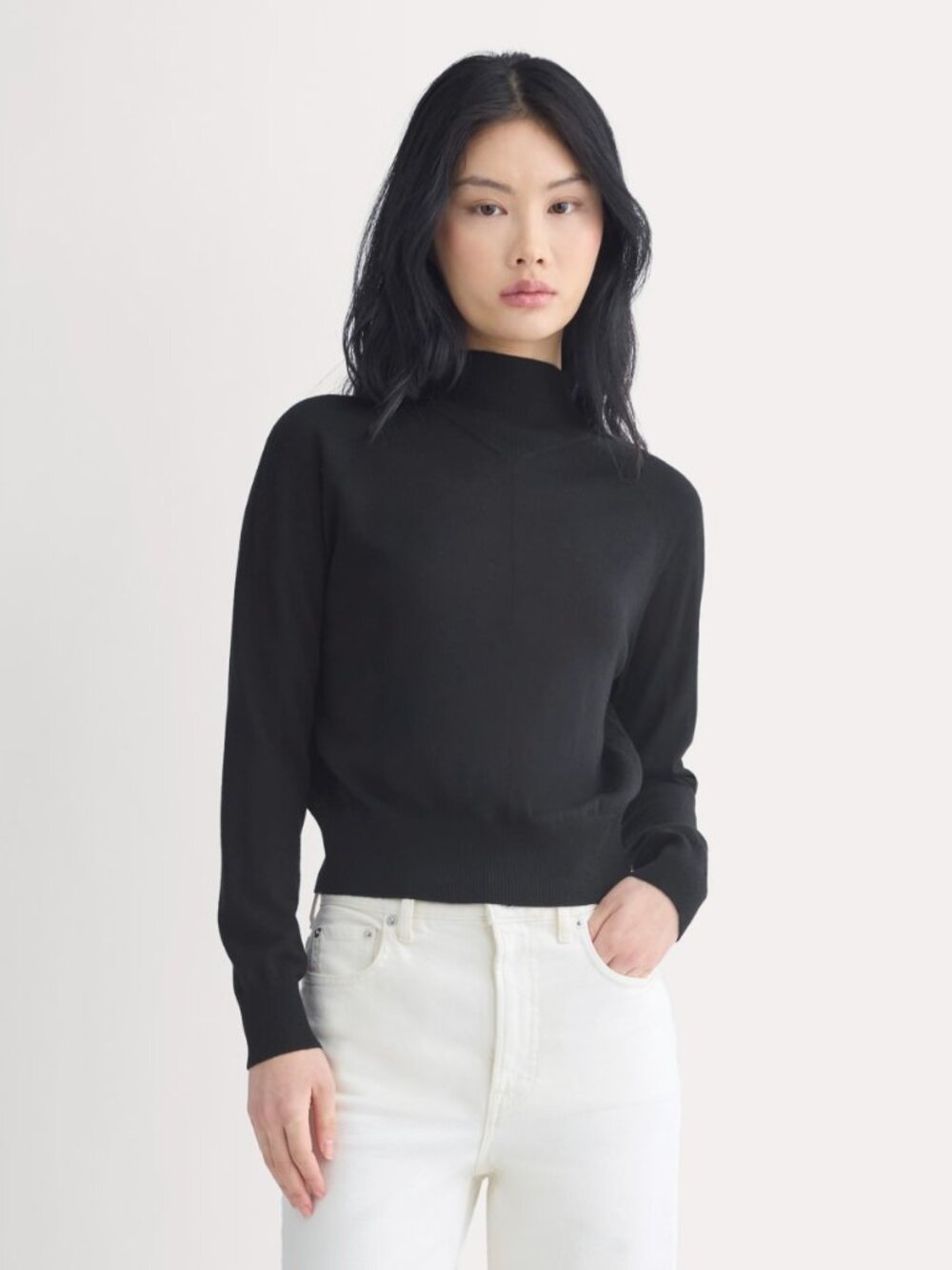 Mockneck Sweater In Ultrafine Merino